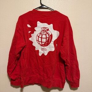 Vintage Red Sweatshirt with Graphic Design